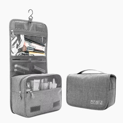 Grande trousse de toilette voyage gris - À vos trousses
