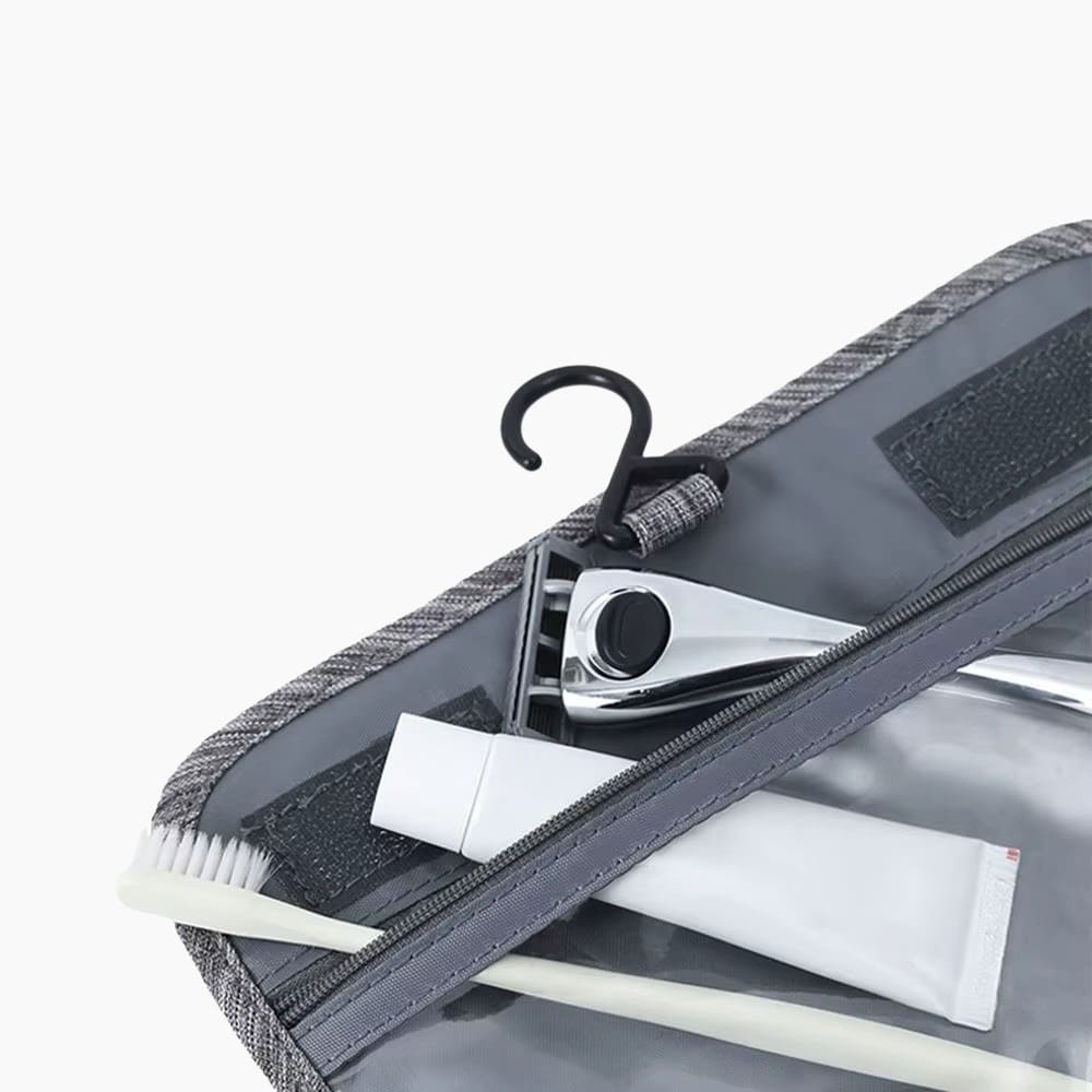 Grande trousse de toilette voyage gris - À vos trousses