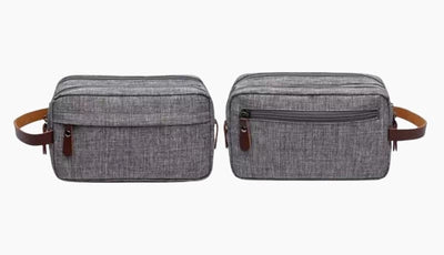 Trousse de toilette homme double compartiment gris - À vos trousses