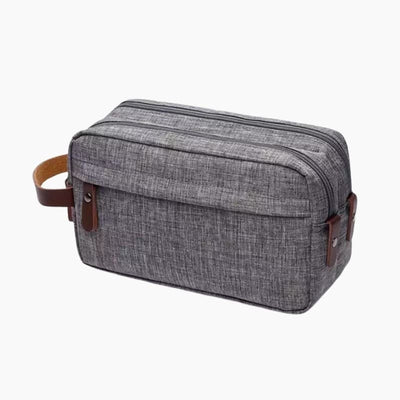 Trousse de toilette homme double compartiment gris - À vos trousses