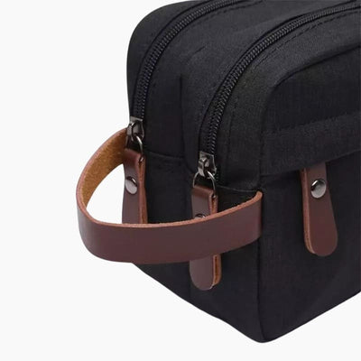 Trousse de toilette homme double compartiment noir - À vos trousses