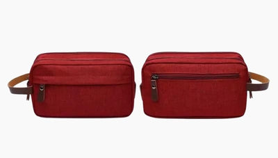 Trousse de toilette homme double compartiment rouge - À vos trousses