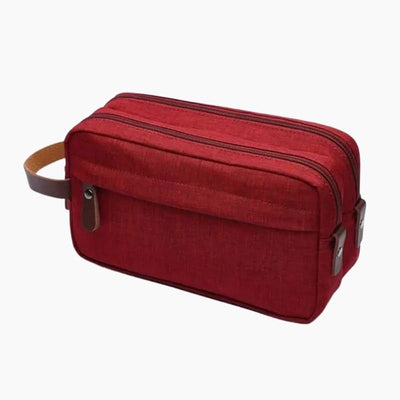Trousse de toilette homme double compartiment rouge - À vos trousses