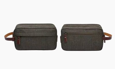 Trousse de toilette homme double compartiment vert - À vos trousses