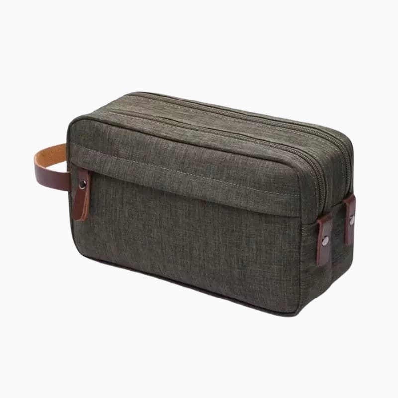 Trousse de toilette homme double compartiment vert - À vos trousses