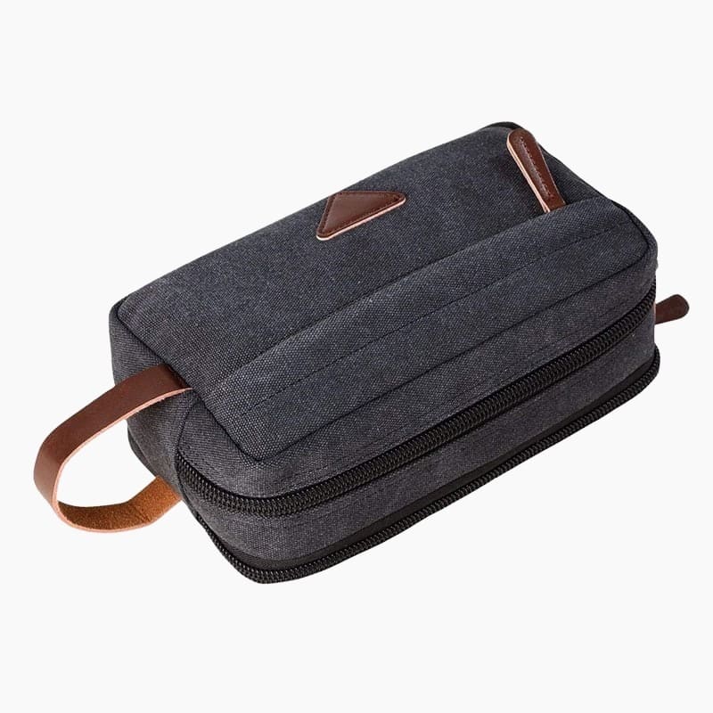 Trousse de toilette homme double zip noir - À vos trousses