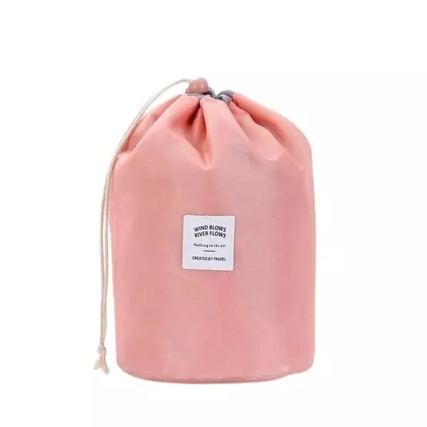 Trousse de toilette ronde rose - À vos trousses